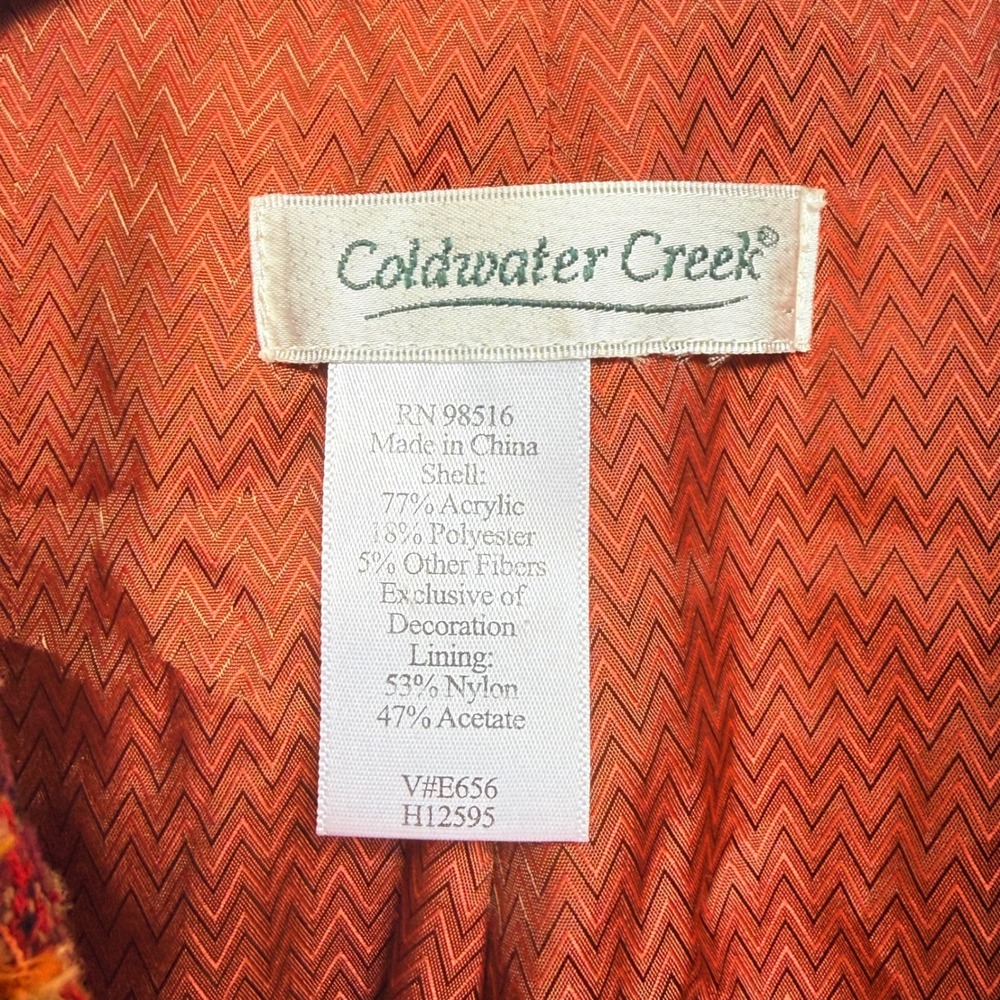 Coldwater Creek Rust Bouclé Tweed Blazer Jacket Fall Multicolor Lady Jacket - Picture 6 of 7
